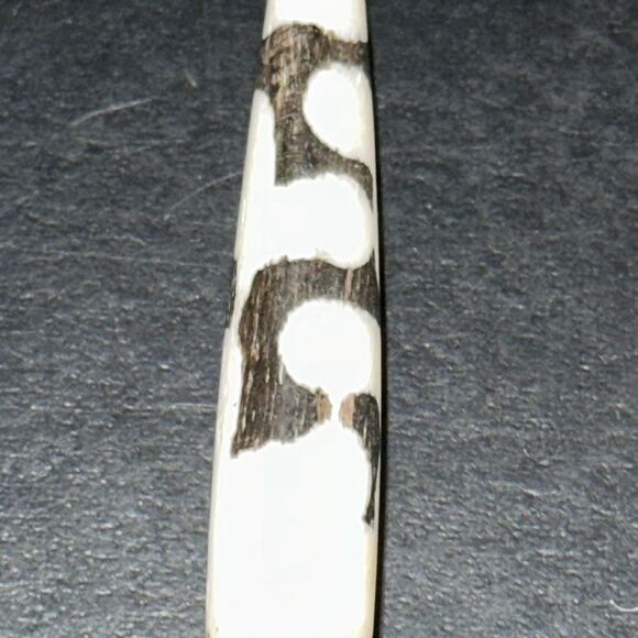 NWOT African Bone Round Teardrop Dangling Earrings - Picture 4 of 6
